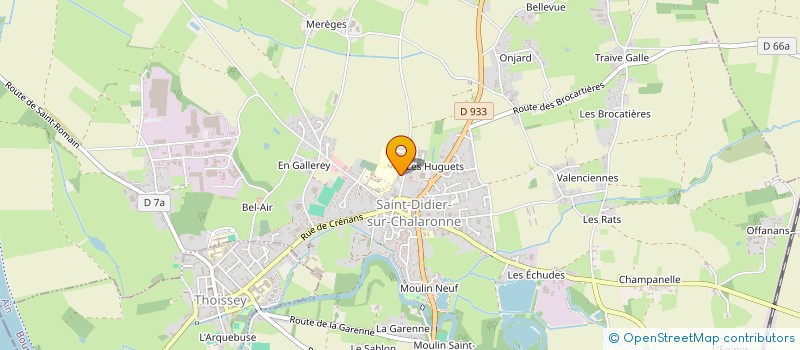 localisation de l'entreprise SELARL DE VETERINAIRES CHAMP HUGUET  SAINT-DIDIER-SUR-CHALARONNE