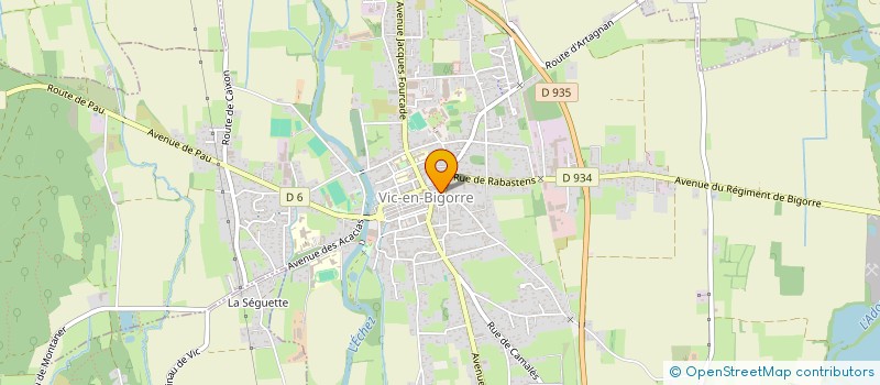 localisation de l'entreprise SELARL DE VETERINAIRES DES DOCTEURS CHRISTIAENS, MARCHAND ET PETIT  VIC-EN-BIGORRE