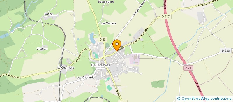 localisation de l'entreprise SELARL DE VETERINAIRES DES DOCTEURS DEBRADE, BUREL-DEBRADE, RENAUD-ROUMEGOUS, ROUMEGOUS, ALMARIC à BELLENAVES