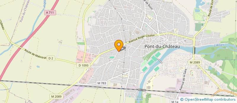 localisation de l'entreprise SELARL DE VETERINAIRES GODEFROID à PONT-DU-CHATEAU