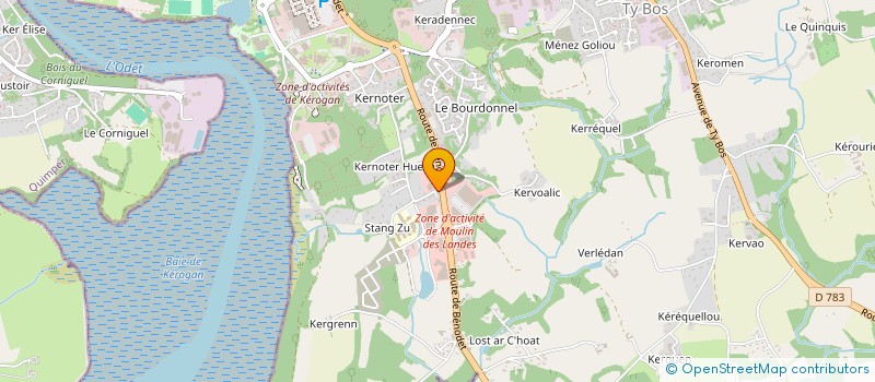 localisation de l'entreprise SELARL DE VETERINAIRES SCHMITT COQUERELLE VERITE à QUIMPER