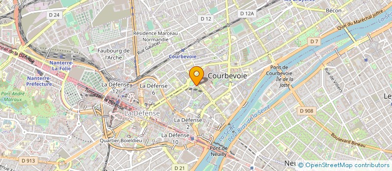 localisation de l'entreprise SELARL DENTAIRE OHANA-LA DEFENSE à COURBEVOIE