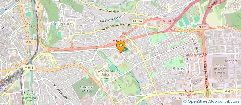 localisation de l'entreprise SELARL DERGHAM à METZ