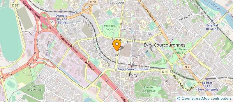 localisation de l'entreprise SELARL DES DOCTEURS QUICHON ROBIN à EVRY-COURCOURONNES