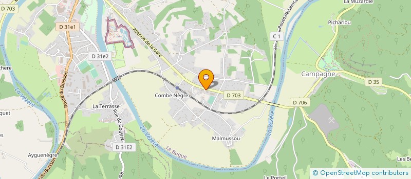 localisation de l'entreprise SELARL DES DOCTEURS VETERINAIRES GAUCHOT JEAN-YVES ET NEYENS EMILIE à LE BUGUE