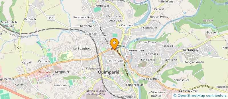 localisation de l'entreprise SELARL DES MEDECINS STRENTA CLAUDIO & SYLVIE  QUIMPERLE