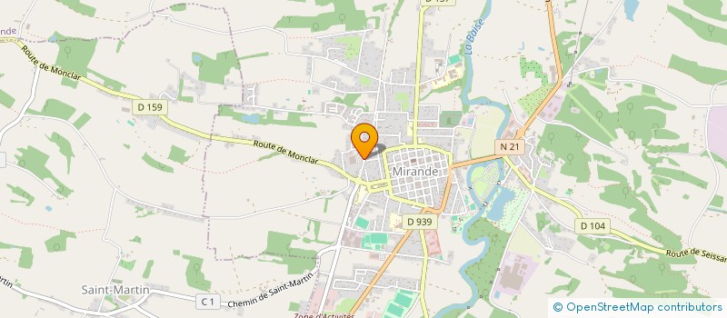 localisation de l'entreprise SELARL DES PYRENEES  MIRANDE