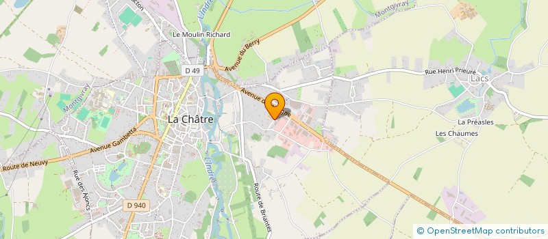 localisation de l'entreprise SELARL DES VETERINAIRES ASSOCIES DE LA CHATRE à LA CHATRE