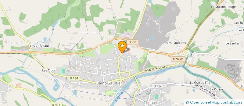 localisation de l'entreprise SELARL DES VETERINAIRES GALTOIS à SAINT-GAULTIER