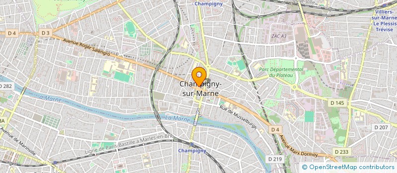localisation de l'entreprise SELARL DOCTEUR ELODIE SETROUK à CHAMPIGNY-SUR-MARNE