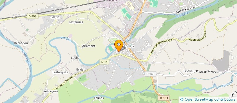 localisation de l'entreprise SELARL DOCTEUR ERIC LANGLOIS  BRETENOUX