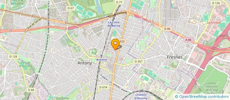 localisation de l'entreprise SELARL DOCTEUR GODEFROY KASWIN à ANTONY
