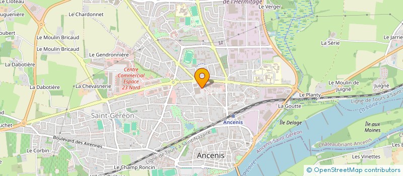 localisation de l'entreprise SELARL DOCTEUR HODE à ANCENIS-SAINT-GEREON