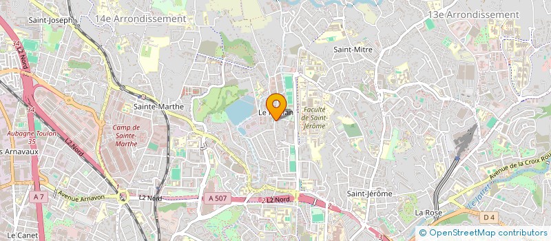 localisation de l'entreprise SELARL DOCTEUR JEAN-PAUL RICCI à MARSEILLE 14EME
