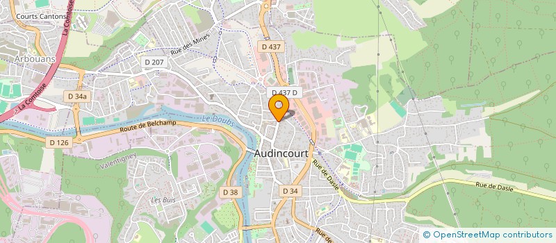 localisation de l'entreprise SELARL DOCTEUR LECLERC à AUDINCOURT