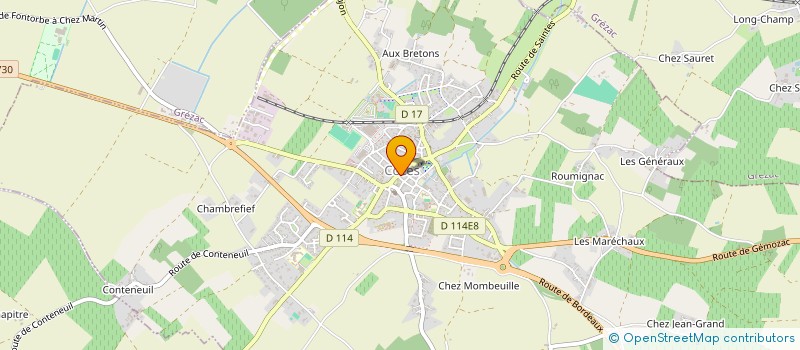 localisation de l'entreprise SELARL DOCTEUR SONIA BROUSSE - CHIRURGIEN DENTISTE  COZES