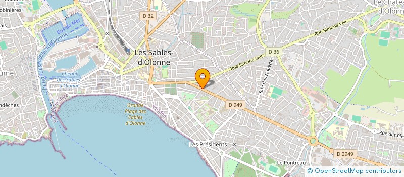localisation de l'entreprise SELARL DOCTEUR VETERINAIRE PAVALUTA à LES SABLES D'OLONNE