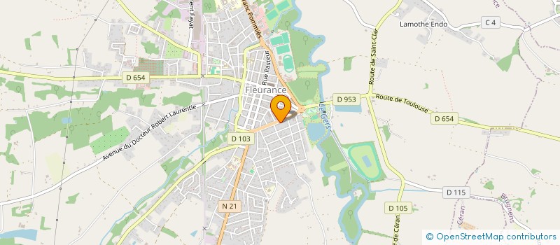 localisation de l'entreprise SELARL DR DUBREUIL NICOLAS  FLEURANCE