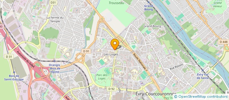 localisation de l'entreprise SELARL DR HAROUN BOUHALI  EVRY-COURCOURONNES