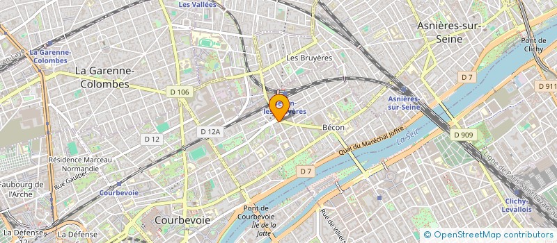 localisation de l'entreprise SELARL DR HUGUES ETIENNE à COURBEVOIE