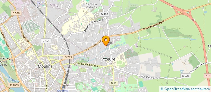 localisation de l'entreprise SELARL DR J.MATHIEU  YZEURE