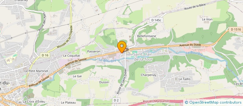 localisation de l'entreprise SELARL DU DOCTEUR A. BESSAS  SAINT-CLAIR-DE-LA-TOUR