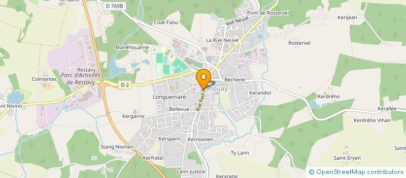 localisation de l'entreprise SELARL DU DOCTEUR ALAIN VIAUD à PLOUAY