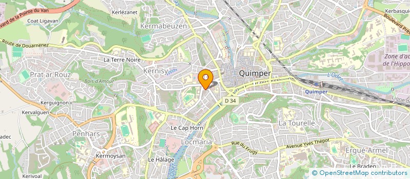 localisation de l'entreprise SELARL DU DOCTEUR CLAIRE FOURCADE  QUIMPER