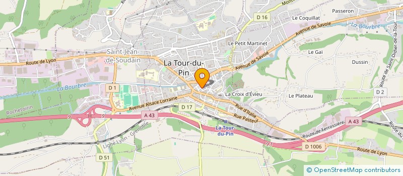 localisation de l'entreprise SELARL DU DOCTEUR DAMIEN FOURNIER à BOURGOIN-JALLIEU