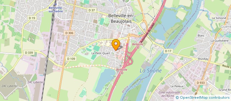 localisation de l'entreprise SELARL DU DOCTEUR JOY HENNINOT  BELLEVILLE-EN-BEAUJOLAIS