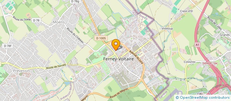 localisation de l'entreprise SELARL DU DOCTEUR LAURENT EJNES à FERNEY-VOLTAIRE