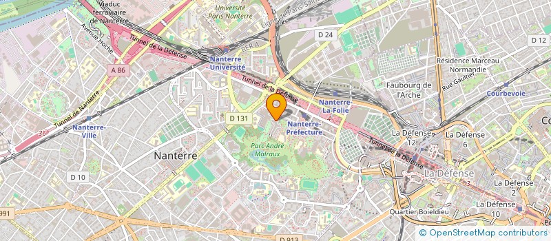 localisation de l'entreprise SELARL DU DOCTEUR MICHEL BELIVIER à NANTERRE
