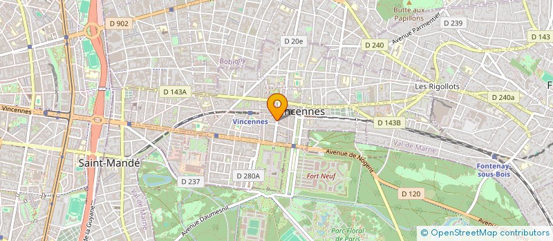 localisation de l'entreprise SELARL DU DOCTEUR MICHELE BOUKOBZA à VINCENNES