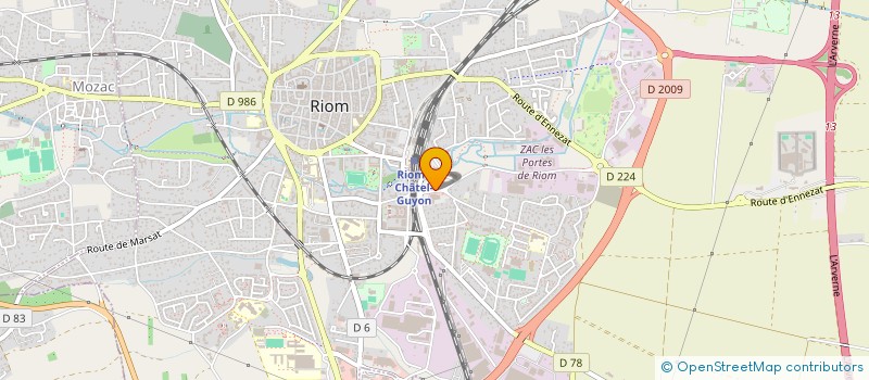 localisation de l'entreprise SELARL DU DOCTEUR STEVEN BEZE  RIOM