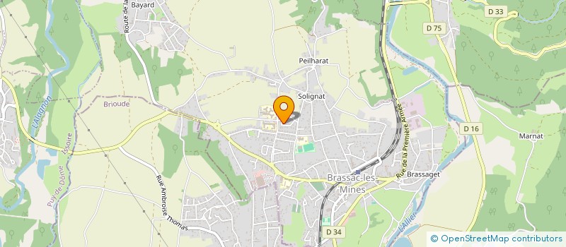 localisation de l'entreprise SELARL DU DOCTEUR THOMAS LAURENT  BRASSAC-LES-MINES