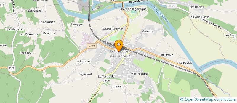 localisation de l'entreprise SELARL DU DOCTEUR VETERINAIRE MARJORIE MAERTENS à LE BUISSON-DE-CADOUIN