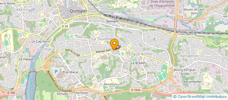 localisation de l'entreprise SELARL DU DOCTEUR VINCENT LE PRINCE à QUIMPER