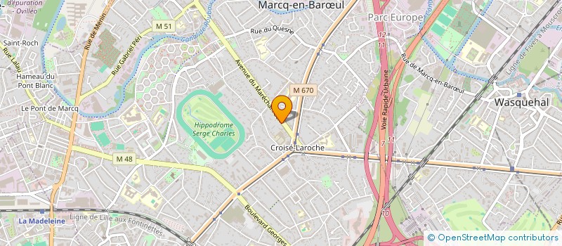 localisation de l'entreprise SELARL DU DR DELAUNOY à MARCQ-EN-BARŒUL