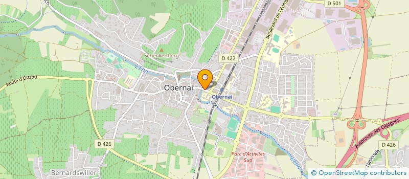 localisation de l'entreprise SELARL DU DR FABIENNE ROBERT  OBERNAI