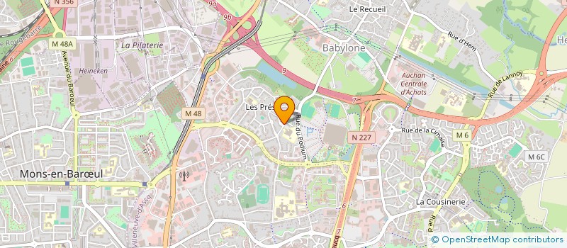 localisation de l'entreprise SELARL DU DR GENEVIEVE MOROU  VILLENEUVE-D'ASCQ