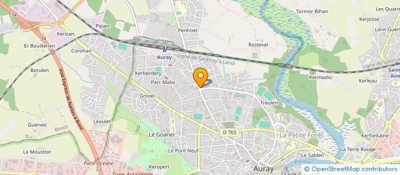localisation de l'entreprise SELARL DU DR HENRY ERIC à AURAY