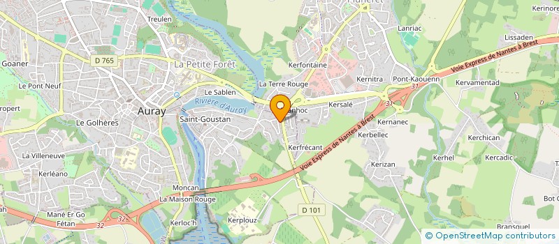 localisation de l'entreprise SELARL DU PONANT à AURAY