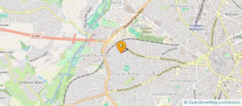 localisation de l'entreprise SELARL DU PUY LAS RODAS à LIMOGES