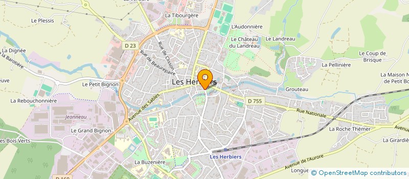 localisation de l'entreprise SELARL DUJARDIN-FERRE à LES HERBIERS
