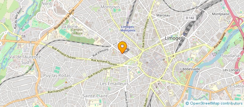 localisation de l'entreprise SELARL DUPUY-VALLERON à LIMOGES