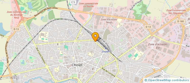localisation de l'entreprise SELARL DURAND ELISE - CABINET D'ORTHODONTIE à CHOLET
