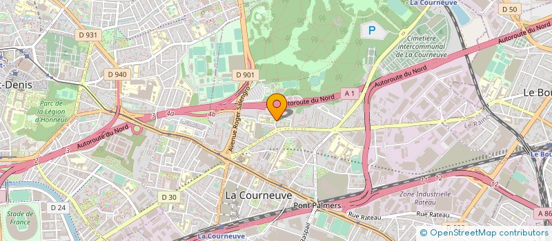 localisation de l'entreprise SELARL ELODIE à LA COURNEUVE