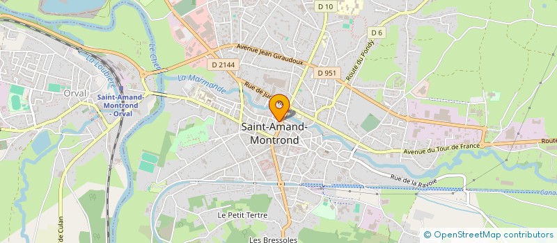 localisation de l'entreprise SELARL ESPACE PLURIEL  SAINT-AMAND-MONTROND