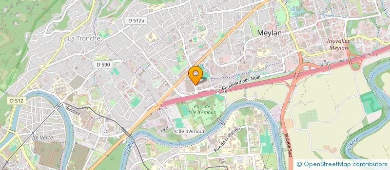 localisation de l'entreprise SELARL EYRIEY E à MEYLAN