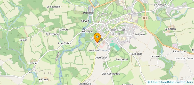 localisation de l'entreprise SELARL FABIEN GUILLERMIC  GUEMENE-SUR-SCORFF